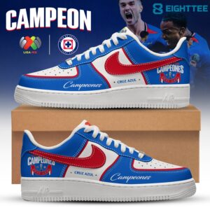 Cruz Azul La Dcima Liga MX 2026 Special AF1 Shoes by Eighttee.com Cruz Azul La Décima Liga MX 2026 Special AF1 Shoes