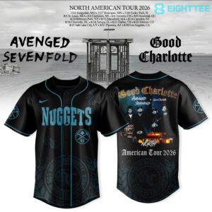 Denver Nuggets x Avenged Sevenfold x Good Charlotte North American Tour 2026 Baseball Jersey