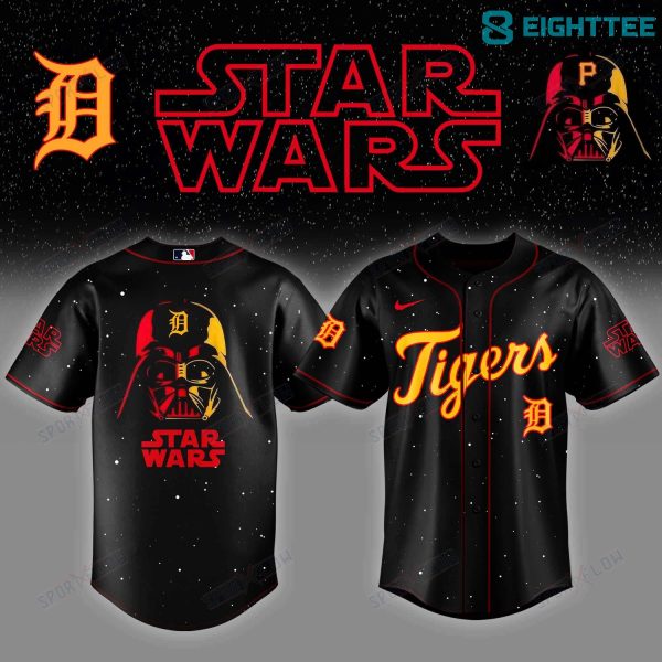 Detroit Tigers Dark Commander "Starfield Galaxy Night" Anime SW Baseball Jersey