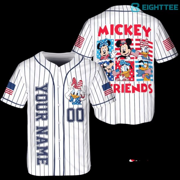 Disney Mickey & Friends Daisy Duck USA 250th Anniversary Baseball Jersey
