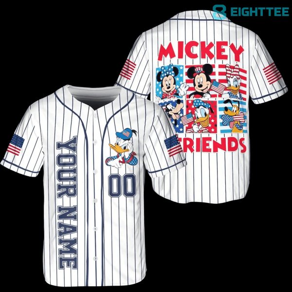 Disney Mickey & Friends Donald Duck USA 250th Anniversary Baseball Jersey