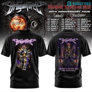 DragonForce Inhuman Rampage 20th Anniversary Shirt V2 by Eighttee.com DragonForce Inhuman Rampage 20th Anniversary Shirt V2