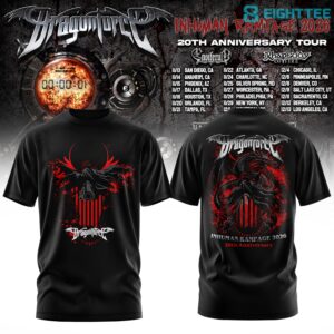 DragonForce Inhuman Rampage 20th Anniversary Shirt V4 by Eighttee.com DragonForce Inhuman Rampage 20th Anniversary Shirt V4
