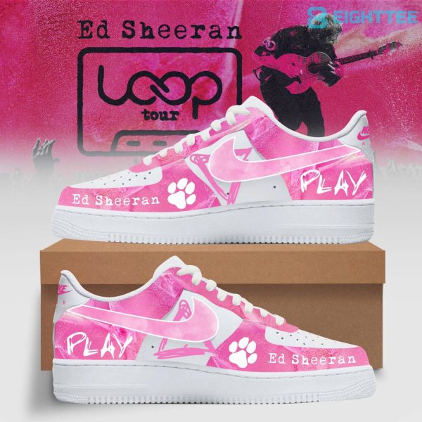 Ed Sheeran Loop Tour 2026 Pink Air Force 1 Shoes