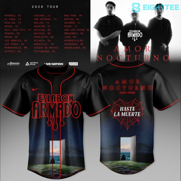 Eslabon Armado Amor Nocturno Tour 2026 Baseball Jersey