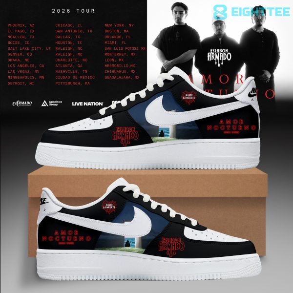 Eslabon Armado Amor Nocturno Tour 2026 Custom Air Force 1 Shoes