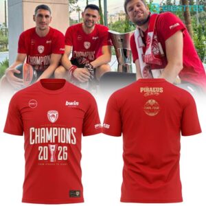 GSA Olympiacos BC EUROLEAGUE CHAMPIONS 2026 Shirt
