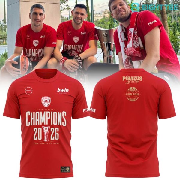 GSA Olympiacos BC EUROLEAGUE CHAMPIONS 2026 Shirt