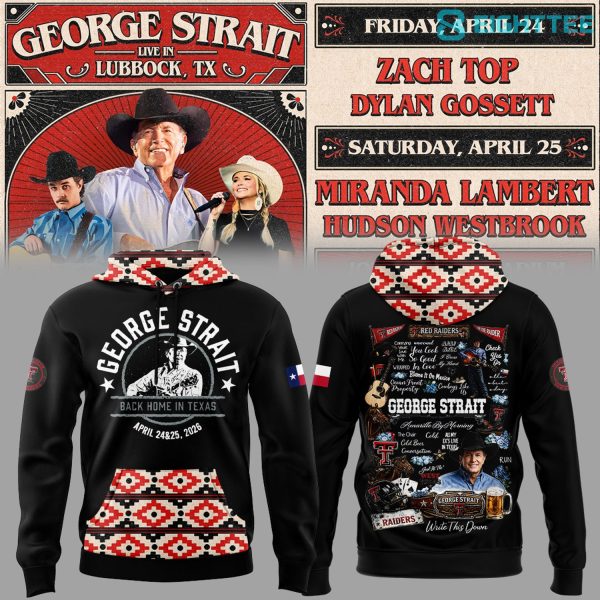 Alternative view of George Strait One Last Ride tour at Lubbock's Jones AT&T Stadium Hoodie
