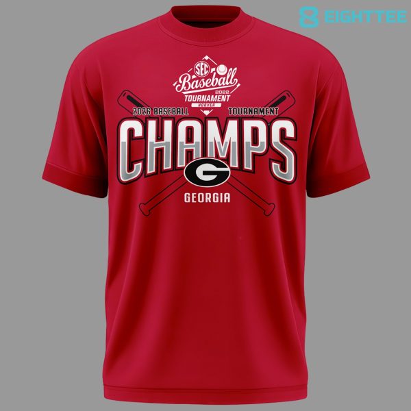 Alternative view of Georgia Bulldogs 2026 SEC Baseball Tournament Champions Tshirt V2