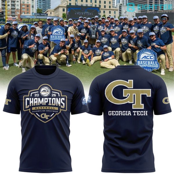 Georgia Tech Baseball TOURNAMENT AND REGULAR SEASON CHAMPIONS T-Shirt v2