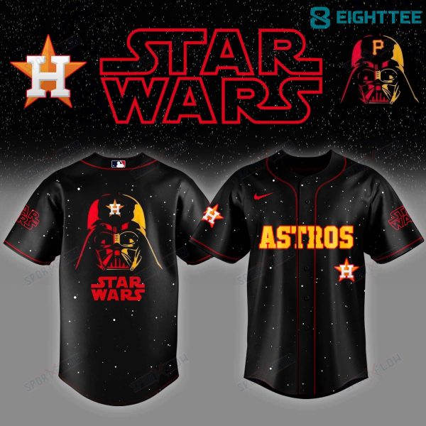 Houston Astros Dark Commander "Starfield Galaxy Night" Anime SW Baseball Jersey
