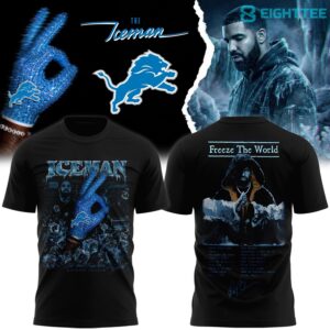 Iceman Drake album x Detroit Lions TShirt V2 by Eighttee.com Iceman (Drake album) x Detroit Lions TShirt V2