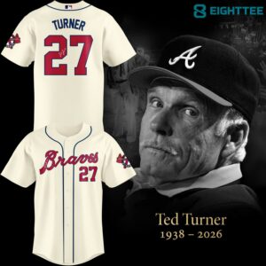 In Memory Ted Turner Atlanta Braves 27 Jersey by Eighttee.com In Memory Ted Turner Atlanta Braves #27 Jersey