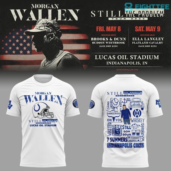 Indianapolis Colts x Morgan Wallen Still The Problem Tour 2026 Lucas Oil Stadium Concert T-Shirt V2