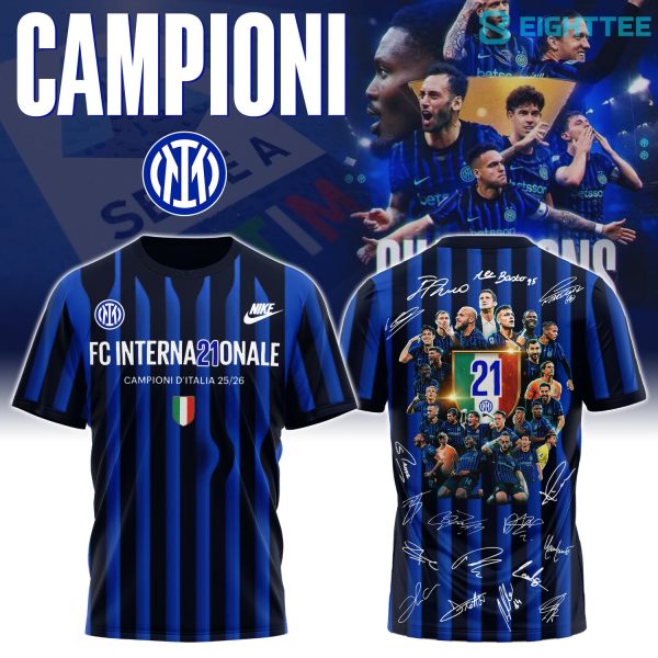 Inter Milan Campioni d’Italia 2025/2026 Champions Limited T-Shirt