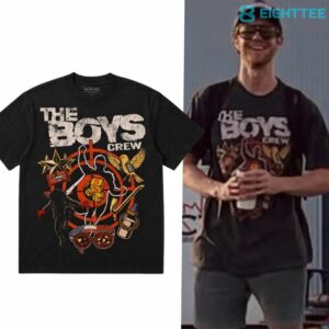 Jack Quaid Hughie Campbell The Boys Crew Shirt by Eighttee.com Jack Quaid Hughie Campbell The Boys Crew Shirt