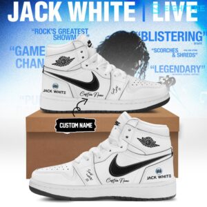 Jack White Live No Name Tour White AJ1 Shoes