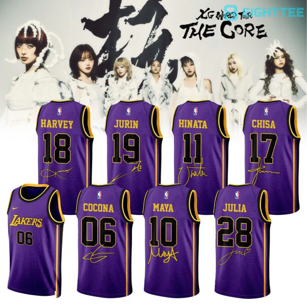 LA Lakers x The Core XG World Tour Purple Basketball Jersey