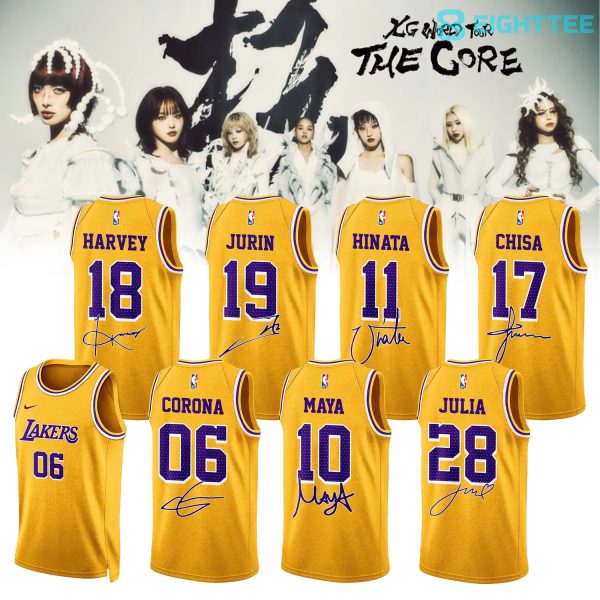 LA Lakers x The Core XG World Tour Yellow Basketball Jersey