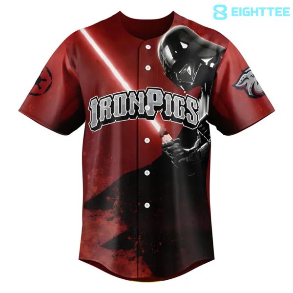Alternative view of Lehigh Valley IronPigs Star Wars Night Custom Baseball Jersey