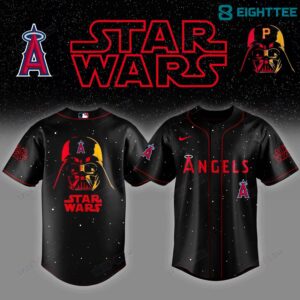 Los Angeles Angels Dark Commander "Starfield Galaxy Night" Anime SW Baseball Jersey