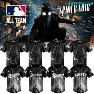 MLB All Teams SpiderMan Noir 2026 Limited Edition Jersey by Eighttee.com MLB All Teams Spider-Man Noir 2026 Limited Edition Jersey