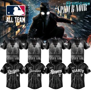 MLB All Teams SpiderMan Noir 2026 Special Jersey V3 by Eighttee.com MLB All Teams Spider-Man Noir 2026 Special Jersey V3