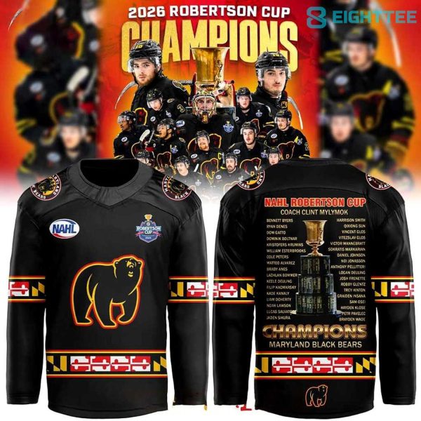 Maryland Black Bears x Robertson Cup Champions 2026 Hockey Jersey