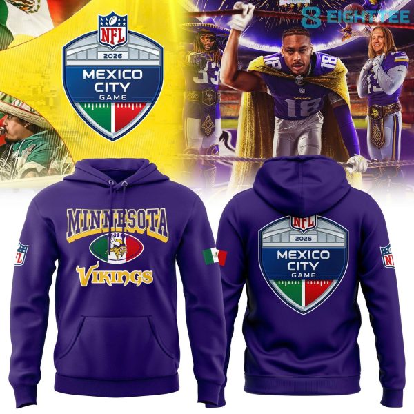 Alternative view of Minnesota Vikings 2026 NFL Mexico City Game Hoodie