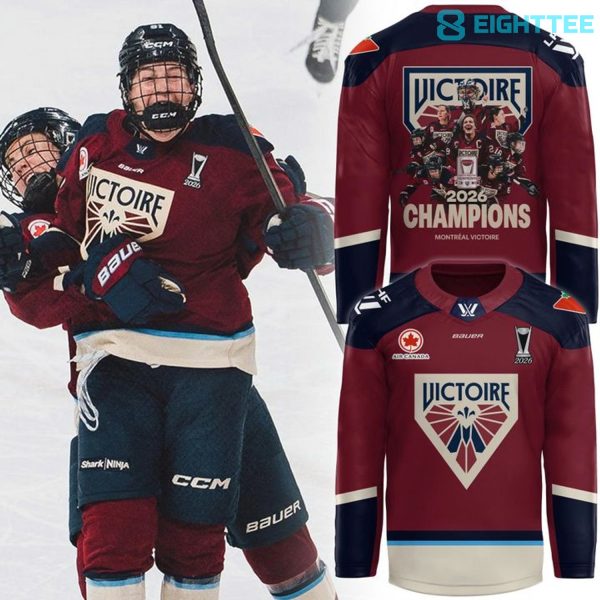 Montreal Victoire 2026 Walter Cup Champions Burgundy Hockey Jersey
