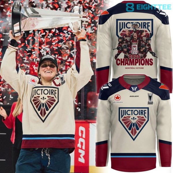 Montreal Victoire 2026 Walter Cup Champions Sand Hockey Jersey