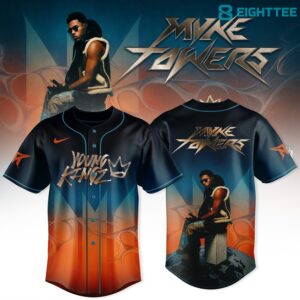 Myke Towers 2026 Tour Special Baseball Jersey by Eighttee.com Myke Towers 2026 Tour Special Baseball Jersey
