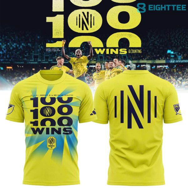 Nashville SC 100 Wins Commemorative T-Shirt V1
