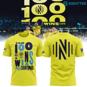 Nashville SC 100 Wins Commemorative TShirt V2 by Eighttee.com Nashville SC 100 Wins Commemorative T-Shirt V2