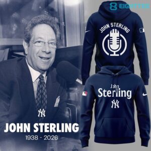 New York Yankees John Sterling Tribute Hoodie Version 2 by Eighttee.com New York Yankees John Sterling Tribute Hoodie Version 2