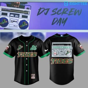 Norfolk Tides x DJ Screw Day Special Baseball Jersey by Eighttee.com Norfolk Tides x DJ Screw Day Special Baseball Jersey