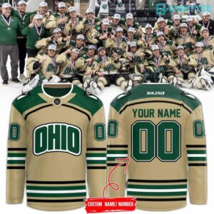 Ohio Bobcat 2026 Custom Hockey Jersey by Eighttee.com Ohio Bobcat 2026 Custom Hockey Jersey