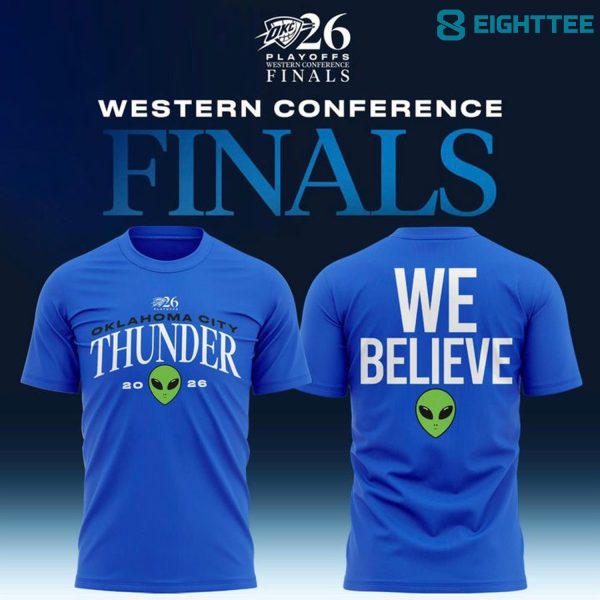 Oklahoma City Thunder Western Conference Finals Game 2 Blue Shirt