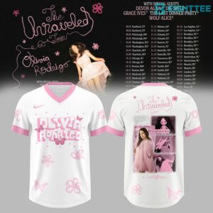 Olivia-Rodrigo-The-Unraveled-Tour-2026-Special-White-Football-Jersey-1.jpg Olivia Rodrigo The Unraveled Tour 2026 Special White Football Jersey