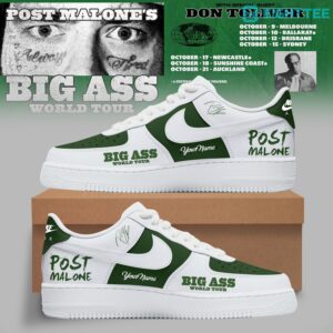 Post Malone Big Ass World Tour Custom Air Force 1 Shoes