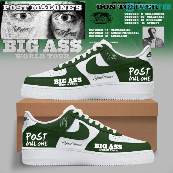 Post Malone Big Ass World Tour Custom Air Force 1 Shoes V2