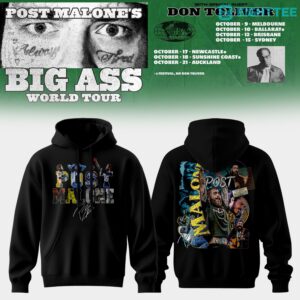 Post Malone Big Ass World Tour Midnight Posty Hoodie by Eighttee.com Post Malone Big Ass World Tour Midnight Posty Hoodie
