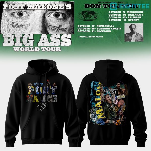 Post Malone Big Ass World Tour Midnight Posty Hoodie