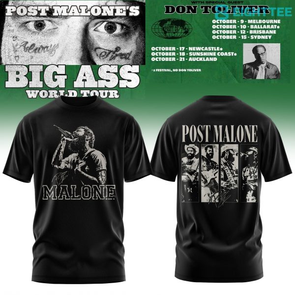 Post Malone Big Ass World Tour Midnight Posty Shirt