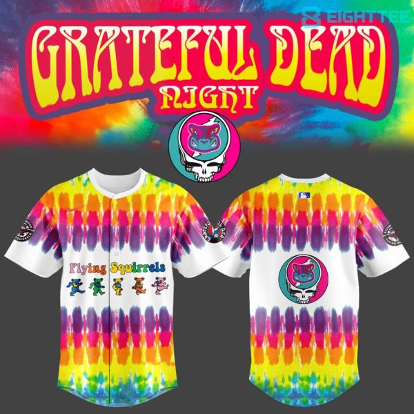 Richmond Flying Squirrels x Grateful Dead Night Special Baseball Jersey
