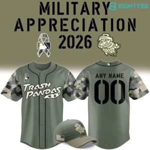 Rocket City Trash Pandas 2026 Military Tribute Night Baseball Jersey