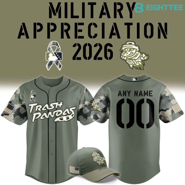 Rocket City Trash Pandas 2026 Military Tribute Night Baseball Jersey
