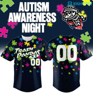 Rocket City Trash Pandas Autism Awareness Campaign Baseball Jersey