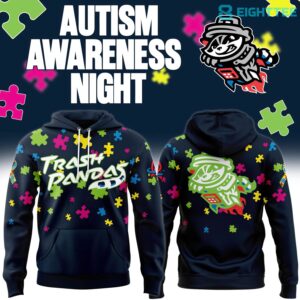 Rocket City Trash Pandas Autism Awareness Campaign Hoodie by Eighttee.com Rocket City Trash Pandas Autism Awareness Campaign Hoodie